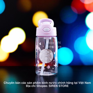 [ HÀNG CÓ SẴN ] Bình nhựa nắp bật kèm ống hút STARBUCKS phiên bản Spring - SIREN Store