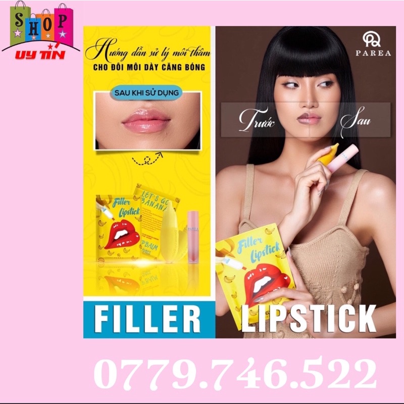 (MUA 1 TẶNG 1)SON COLLAGEN CHUỐI KHỬ THÂM MÔI