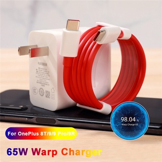 Bộ sạc nhanh oneplus 65w warp charge 6.5a pd 2 đầu type-c cho oneplus 8t/ 9/ 9r/ 9 pro
