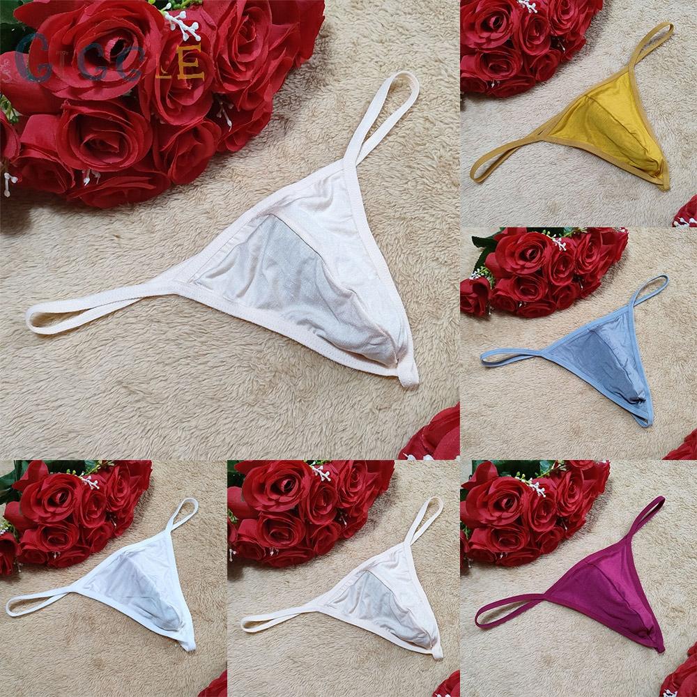 Quần Lót Chữ T Lưng Thấp Màu Đất Gợi Cảm Cho Nam