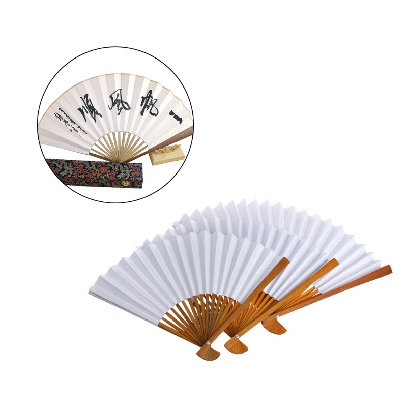 Quạt Xếp Cầm Tay Bằng Tre Thư Pháp Nghệ Thuật Mùa Hè