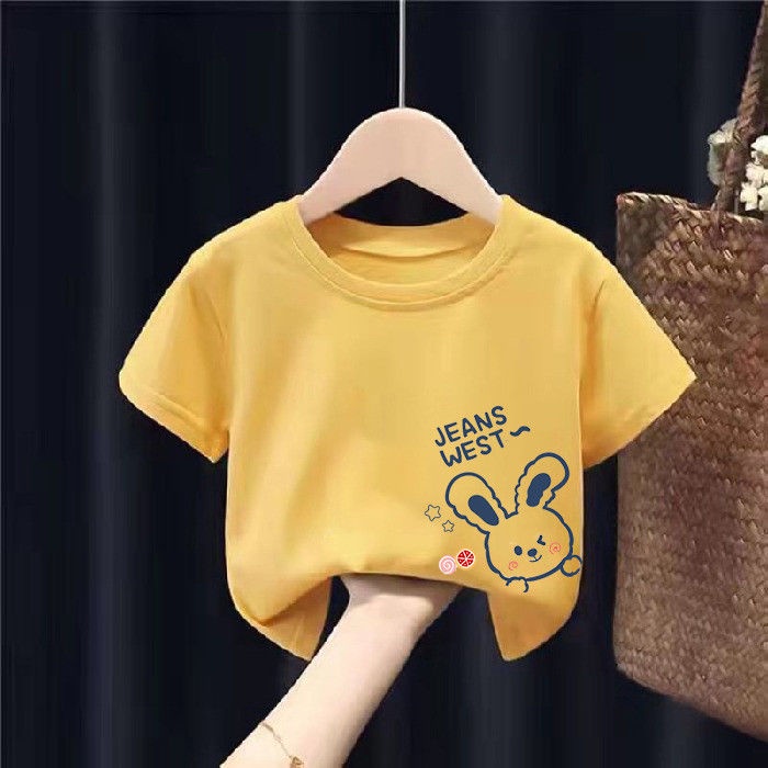 Áo Thun Cotton Cổ Tròn Tay Ngắn Phong Cách Mới Dành Cho Bé Gái 2022