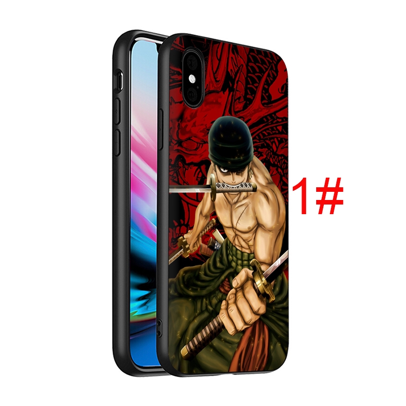 Ốp lưng mềm hình One Piece Roronoa Zoro cho iPhone 11 Pro XS Max XR X 8 7 6S 6 Plus 5S 5 SE 2020