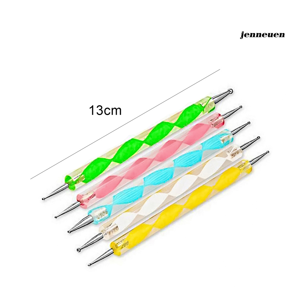 [Hàng mới về] Bộ 20 cọ vẽ móng và dụng cụ chấm móng trọng lượng nhẹ di động cho nữ giới