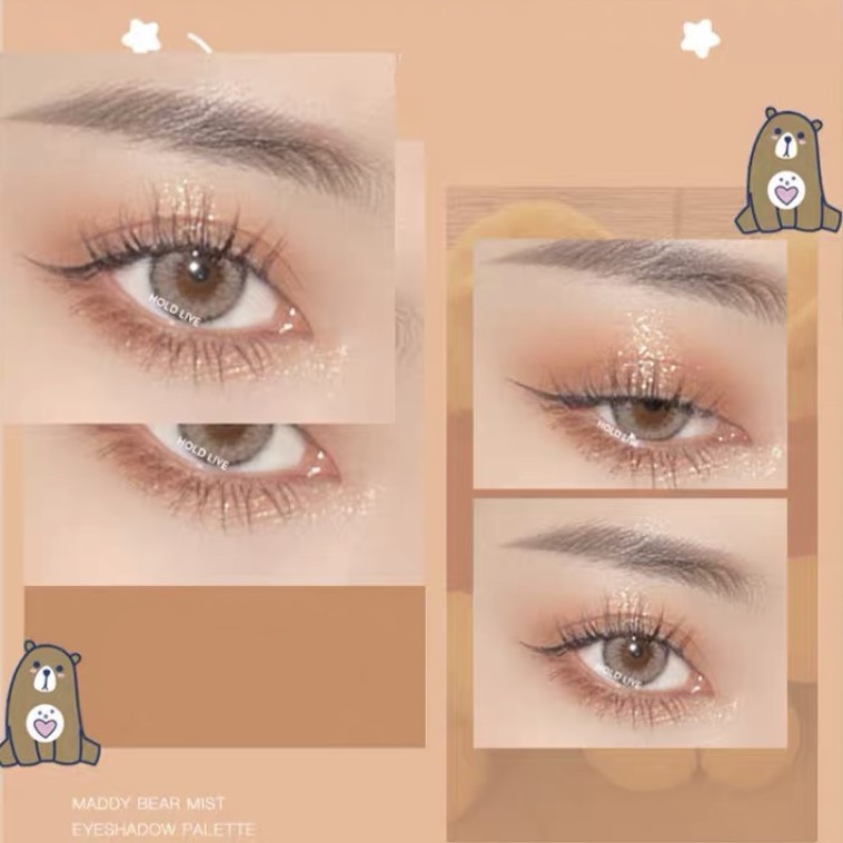 Bảng phấn mắt gấu HOLD LIVE mịn lì sương khói Maddie Bear Mist Eyeshadow Palette HL469 HLIV64