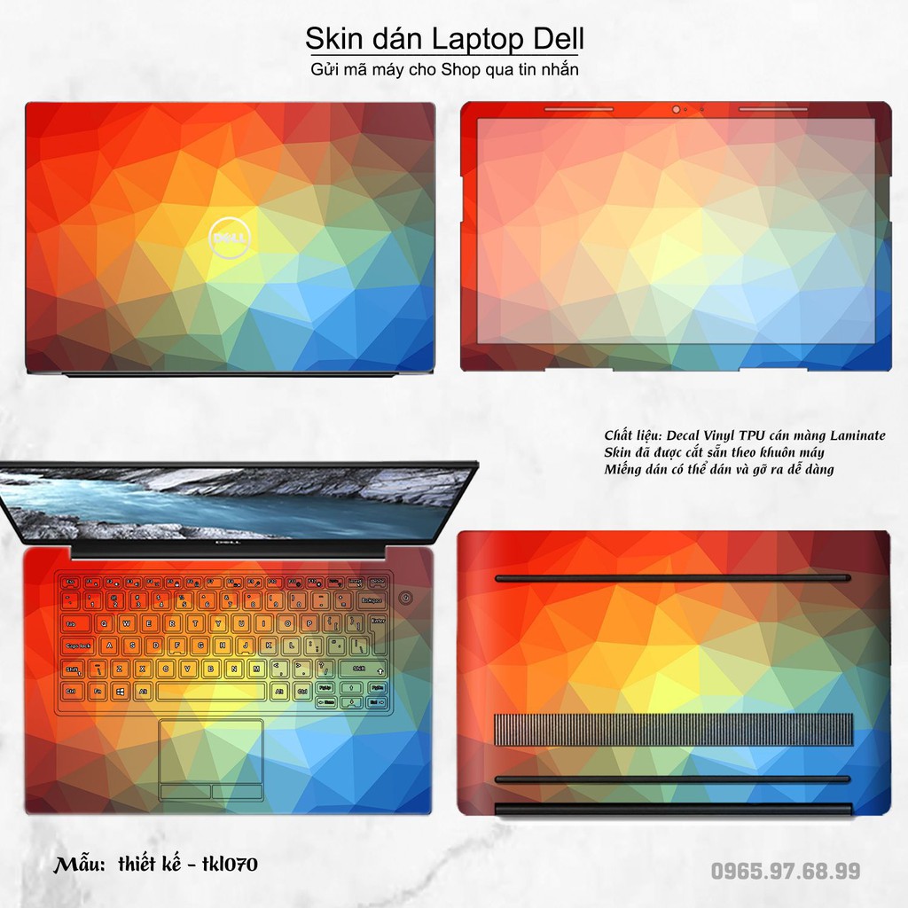 Skin dán Laptop Dell in hình thiết kế nhiều mẫu 7 (inbox mã máy cho Shop)