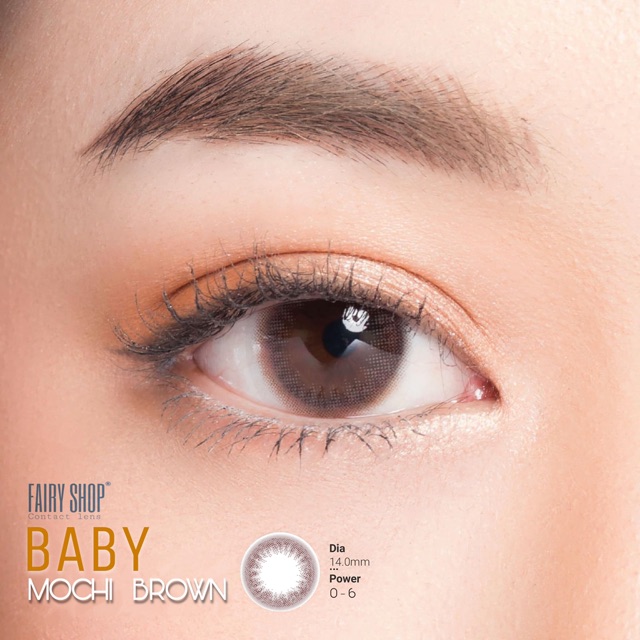 Kính Áp Tròng Cao Cấp Mochi Brown Lens dia: 14.0/ G.dia: 13.0 - Kính Áp Tròng FAIRY SHOP CONTACT LENS độ 0 đến 8