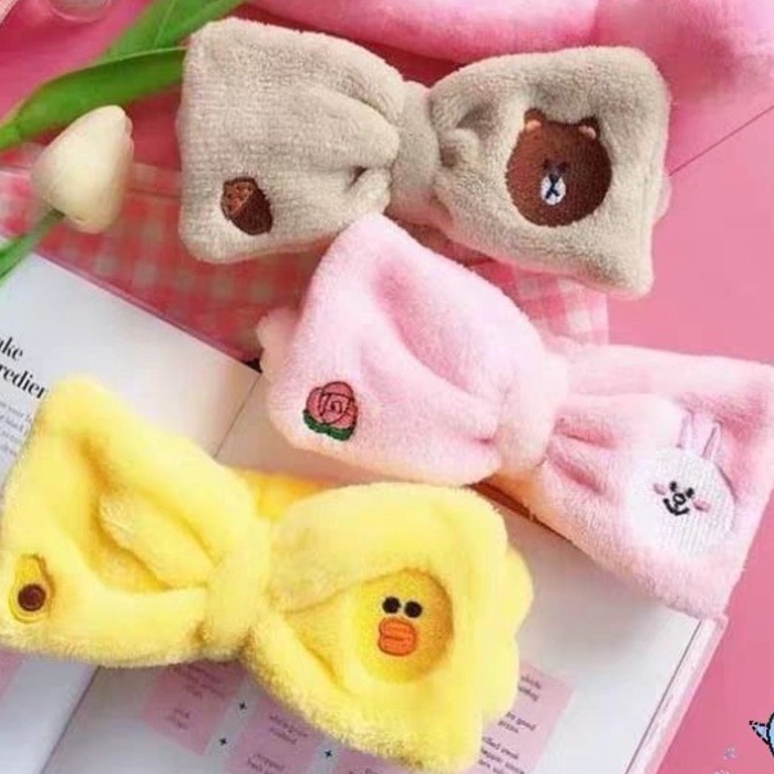 Băng đô rửa mặt bờm, xược cài tóc turban dễ thương cute tai thỏ mèo tuần lộc gấu vải nhung nơ cho bé gái nam nữ - GDHN39