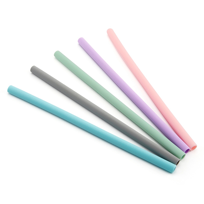 Ống Hút Silicon Nhiều Màu Dung Tích 20oz Kèm Cọ Rửa Tiện Dụng Thân Thiện Với Môi Trường