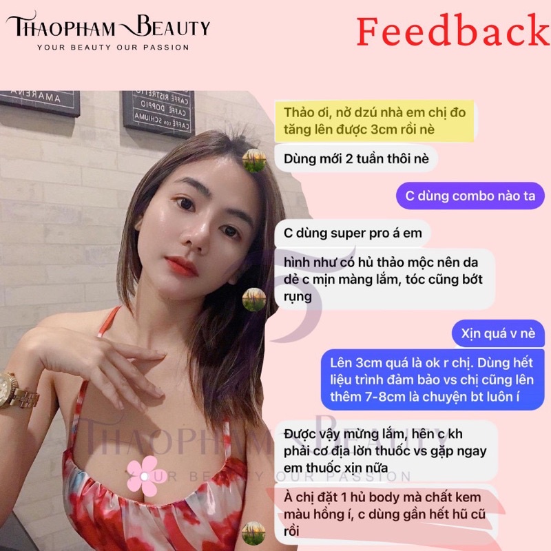 Combo siêu nở ngực VIP 2 tăng vòng 1 từ thảo dược, tăng size ngực hiệu quả – Thảo Phạm Beauty