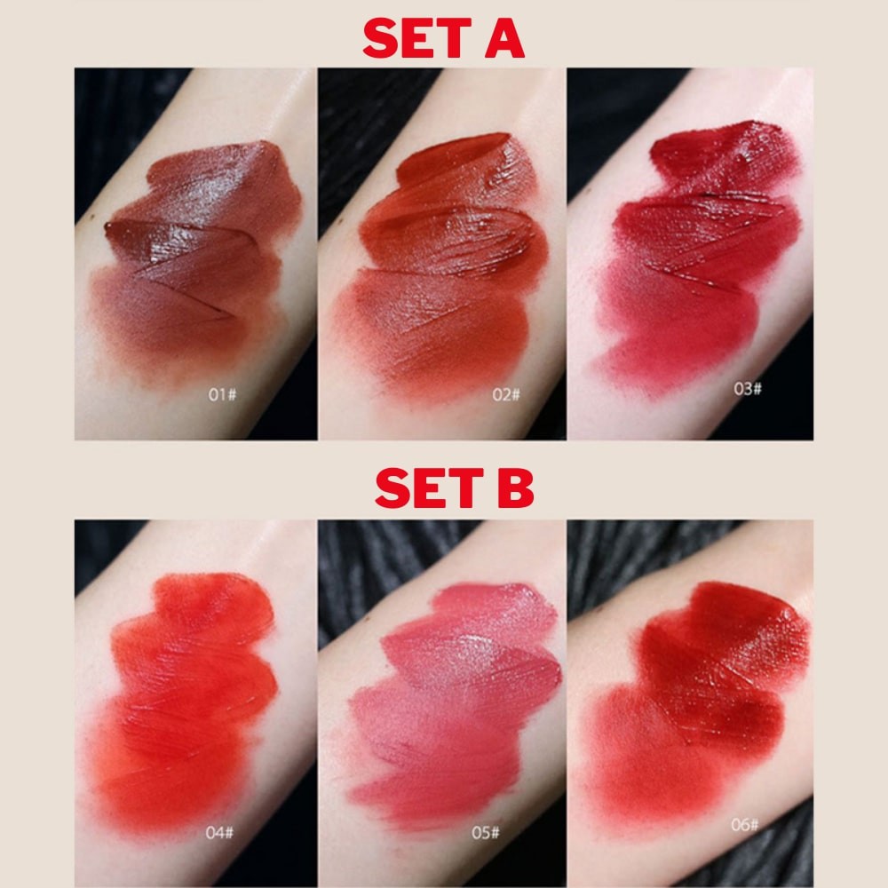 SET 3 cây SON KEM LÌ, son môi nội đ, son trang điểm, makeup mặt HERORANGE, Fluffy Lip Glaze gồm 3 thỏi 2021