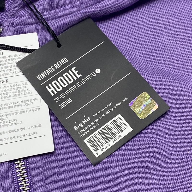 [Hàng Chính Hãng] [Giá Huỷ Diệt] ÁO KHOÁC CÓ ZIP KÉO - THƯƠNG HIỆU TỪ BIG HIT HÀN QUỐC - BTS ZIPPED HOODIE | BigBuy360 - bigbuy360.vn