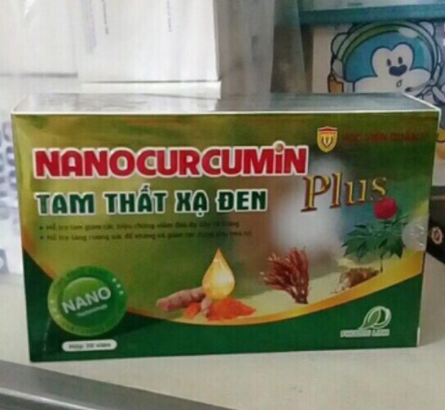 (CHÍNH HÃNG)NANOCURUMIN TAM THẤT XẠ ĐEN PLUS HỖ TRỢ VIÊM DẠ DÀY HỌC VIỆN QUÂN Y