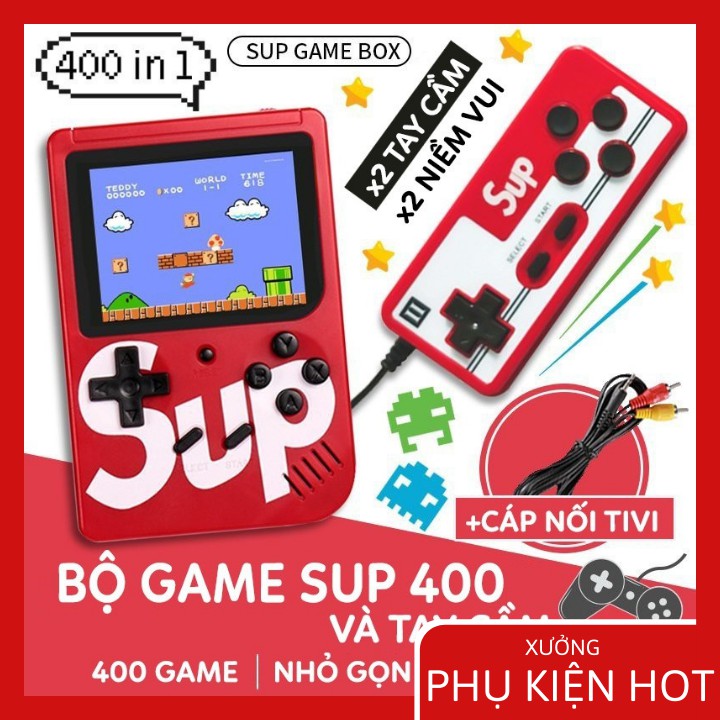 Máy chơi game Supreme ⚡️BẢO HÀNH 1 ĐỔI 1⚡️ Máy chơi game 4 nút cầm tay GAMEBOY 400 IN 1 PLUS KÈM TAY GAME PHỤ G01