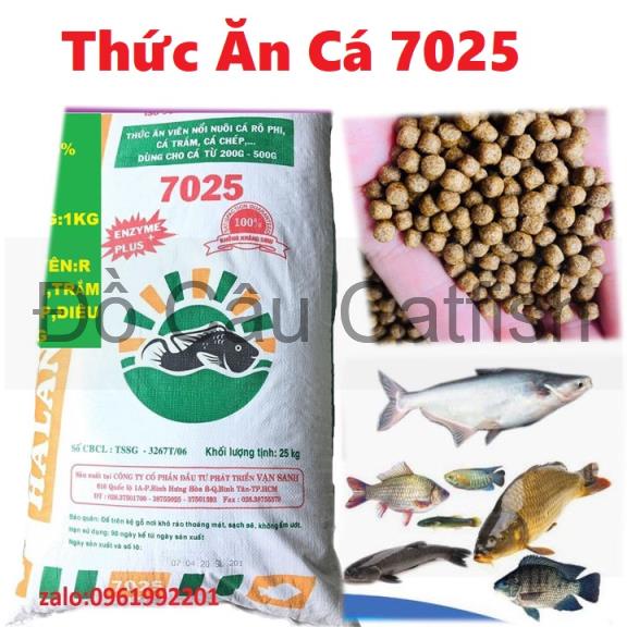 [1kg]Thức ăn cá Hà lan 7025 25% đạm cho cá ăn hoặc dùng câu cá,rô phi,điêu hồng,trắm,chép,troi(1kg)-cám cá hà lan 7025