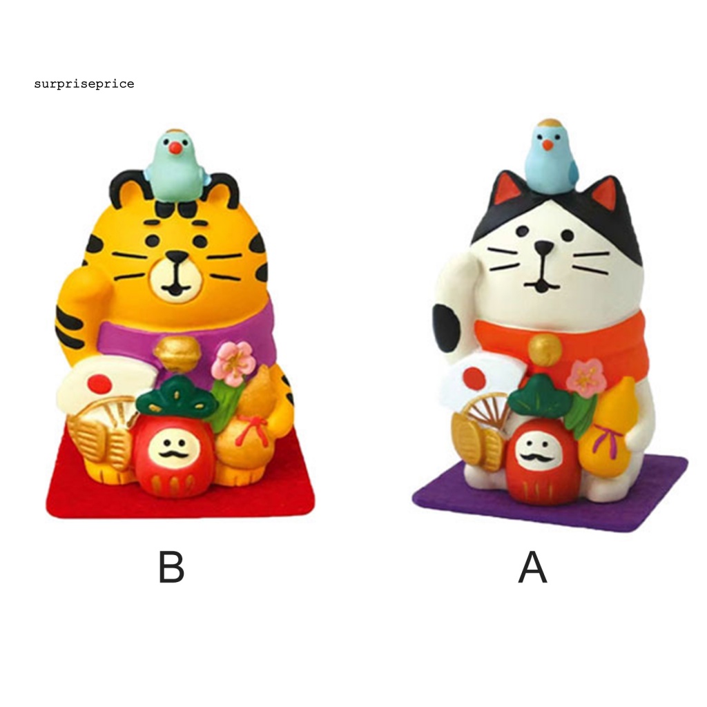 Mô Hình Chú Mèo Mini 2 Kiểu Dễ Thương Trang Trí Sân Vườn/Văn Phòng