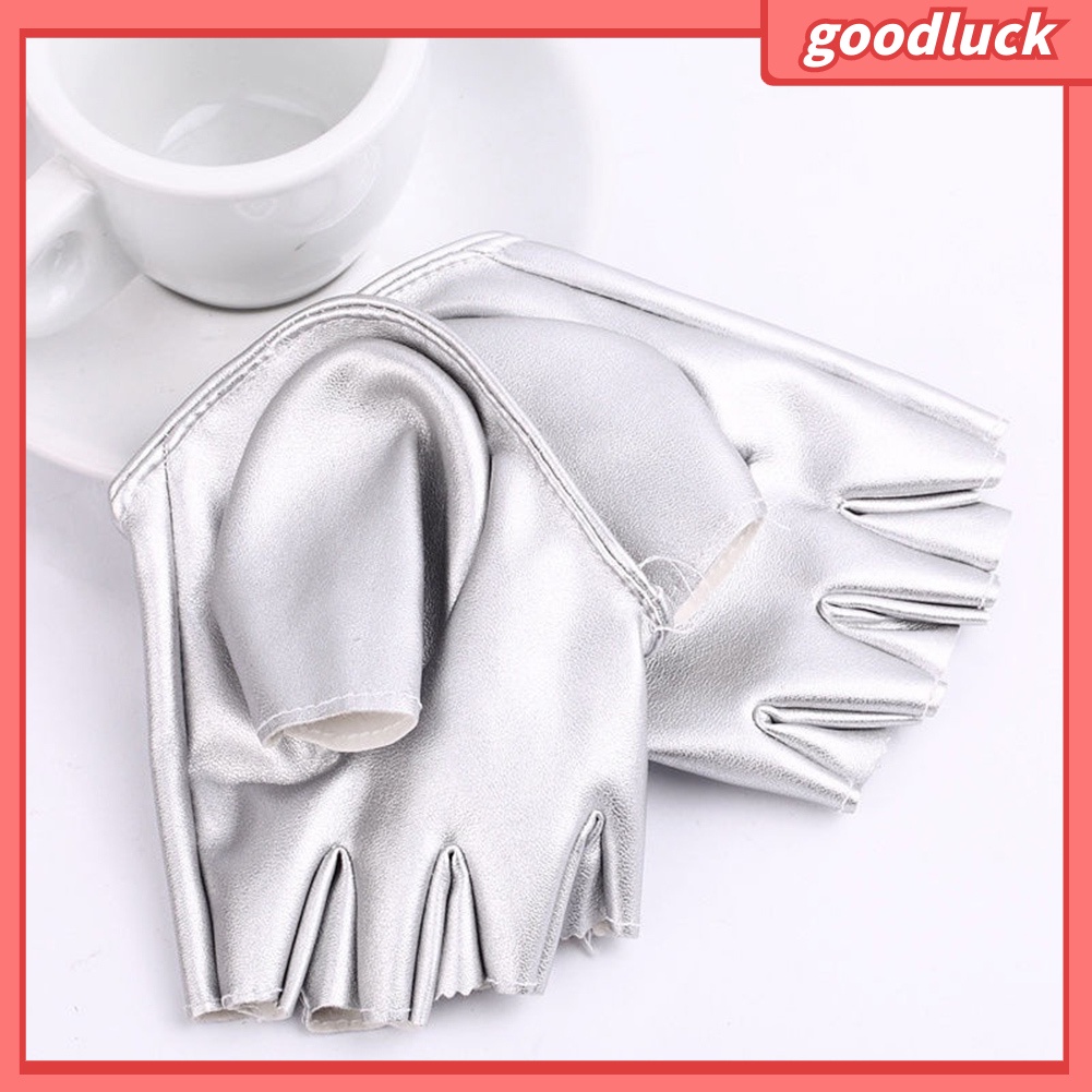 Găng Tay Giả Da Hở Ngón Dành Cho Nữ