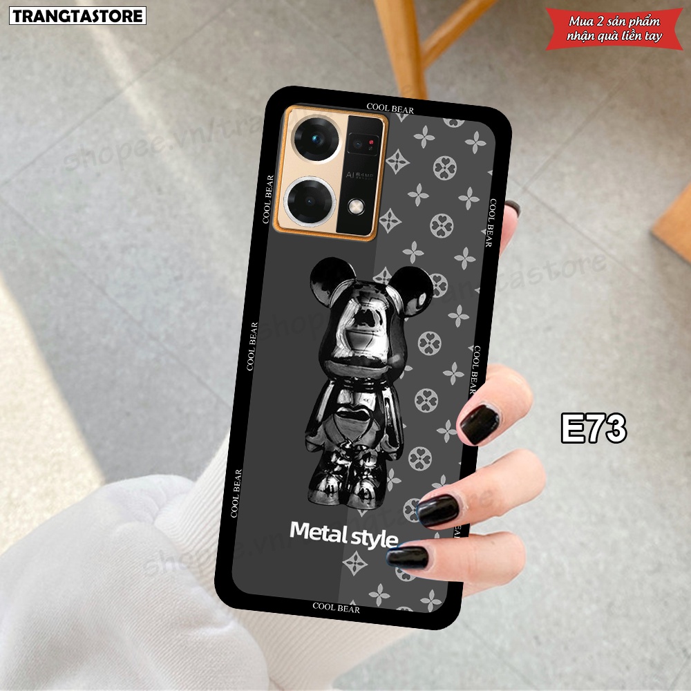Ốp Oppo Reno 7 4G / Reno 7 5G (Reno7 5G) / Reno 7Z 5G (Reno7 Z 5G)  in hình gấu Bearbrick,Metal Style,Doremon siêu dễ th
