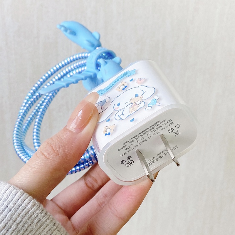 Set 32 Kiểu Dáng Hoạt Hình Bọc Bảo Vệ Dây Cáp Sạc Nhanh Cho iPhone