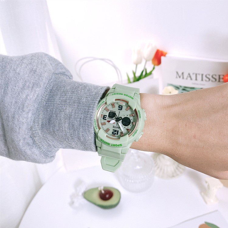 Đồng hồ thể thao nam nữ AVITE chính hãng, 2 chế độ xem giờ, giờ điện tử, giờ kim độc đáo, full chức năng AAV01 | BigBuy360 - bigbuy360.vn