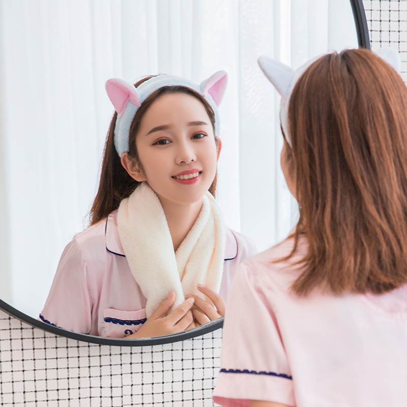 Băng đô rửa mặt hình tai thú đáng yêu xinh xắn