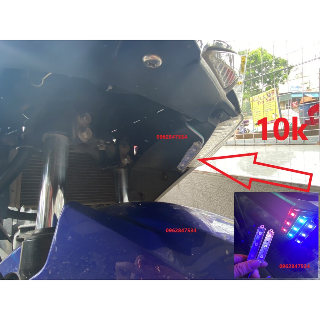 2 thanh led 3 bóng 12v cho xe máy