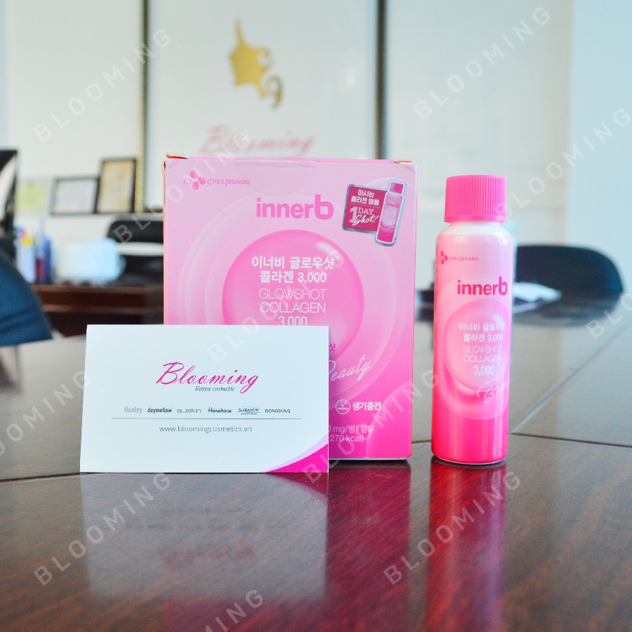 Combo 4 hộp nước uống Collagen Vitamin C sáng da InnerB Glowshot 50ml x 6chai/hộp | Thế Giới Skin Care