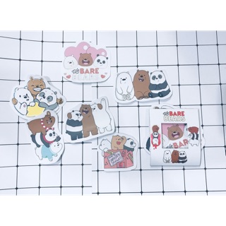 Sticker 3 anh em gấu,bare bears STT9,sticker to cắt rời in hình dễ thương