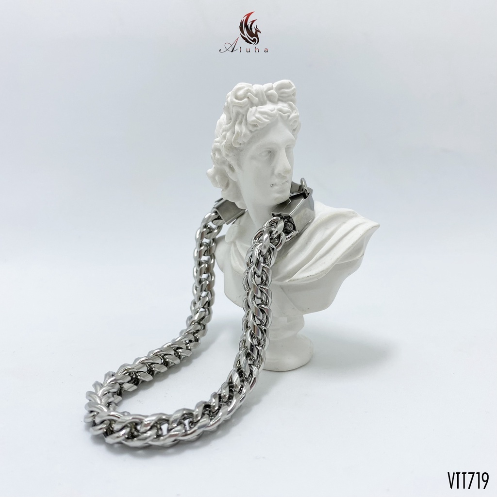 Vòng tay Titan không rỉ Chain Hip Hop Never Die - VTT719 - Aluha