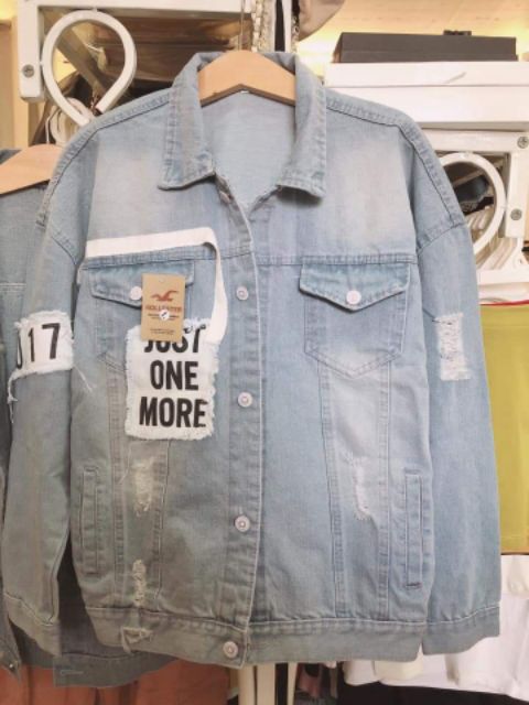 Áo Khoác Jeans Unisex JUST ONE MORE (ảnh thật kèm)