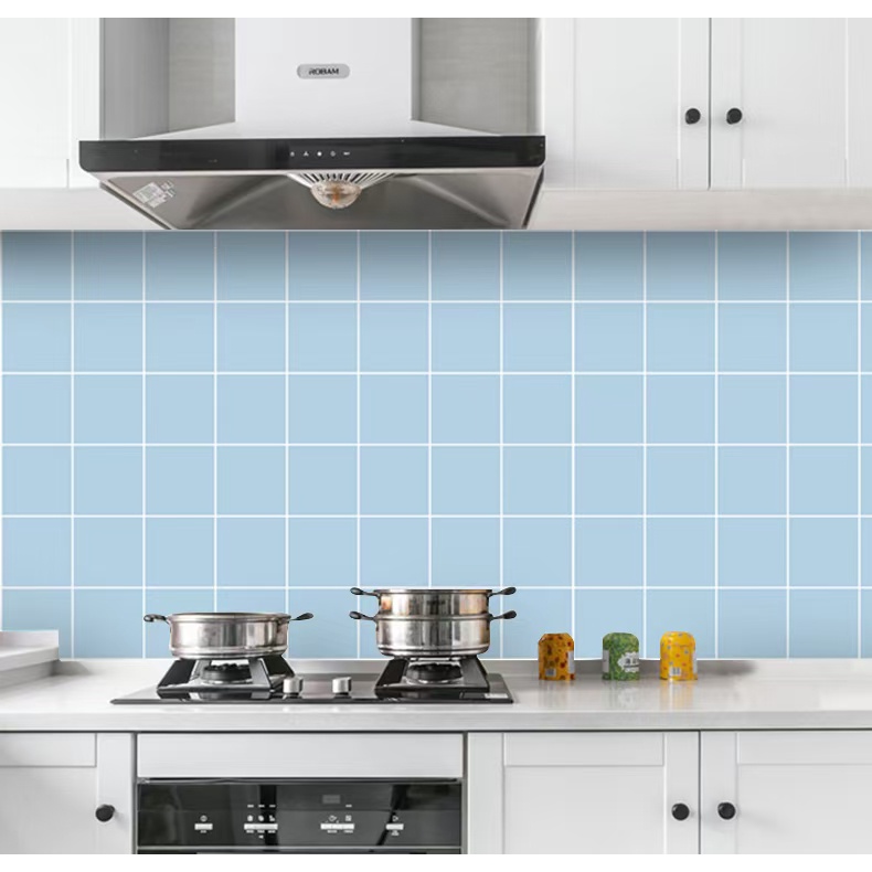 Giấy dán bếp tráng nhôm cách nhiệt Ô LỚN 10CM khổ 60cm 1 mét