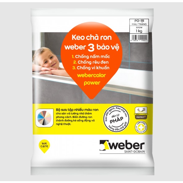 Weber Power - Bột chà ron dành cho khu vực ẩm ướt (1kg)