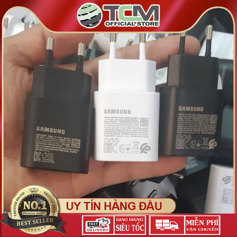 Củ Sạc Nhanh Samsung 25W Chính Hãng, Sạc Siêu Nhanh, Có Bảo Hành 6 Tháng, Rút Ngắn Thời Gian Sạc, Bảo Vệ Máy & Pin