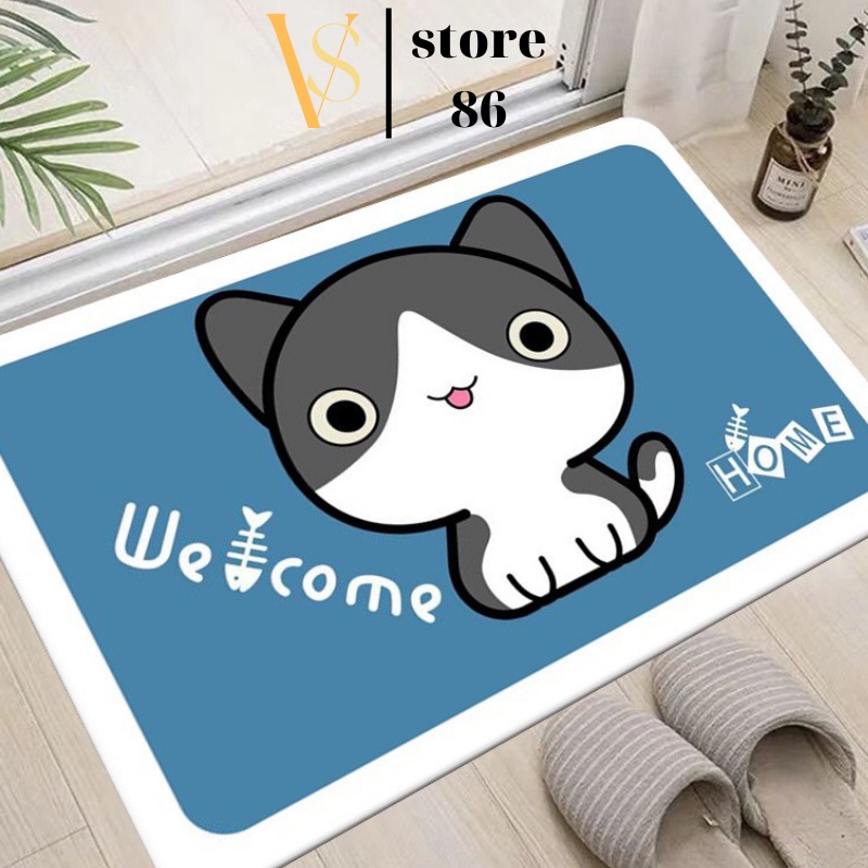 Thảm Lau Chân Chống Trượt Thấm Nước (LOẠI DÀY), Thảm Chùi Chân Hình Thú