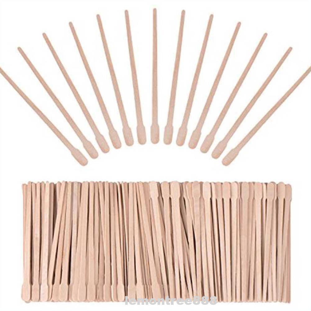 (Hàng Mới Về) Bộ 400 Que Gỗ Đầu Phẳng Cỡ Nhỏ Chuyên Dụng Cho Đánh Sáp Lông Mày | BigBuy360 - bigbuy360.vn