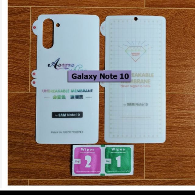 Combo Tấm Dán PPF Galaxy Note 10 mặt trước+ mặt sau hàng cao cấp chống xước