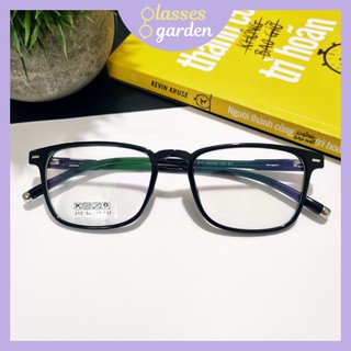 Gọng kính cận nam nữ Glasses Garden chữ nhật nhựa dẻo 213 - Có lắp mắt cận theo yêu cầu
