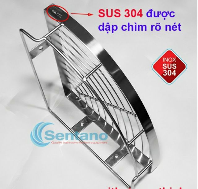 kệ phòng tắm inox sus 304 đặc