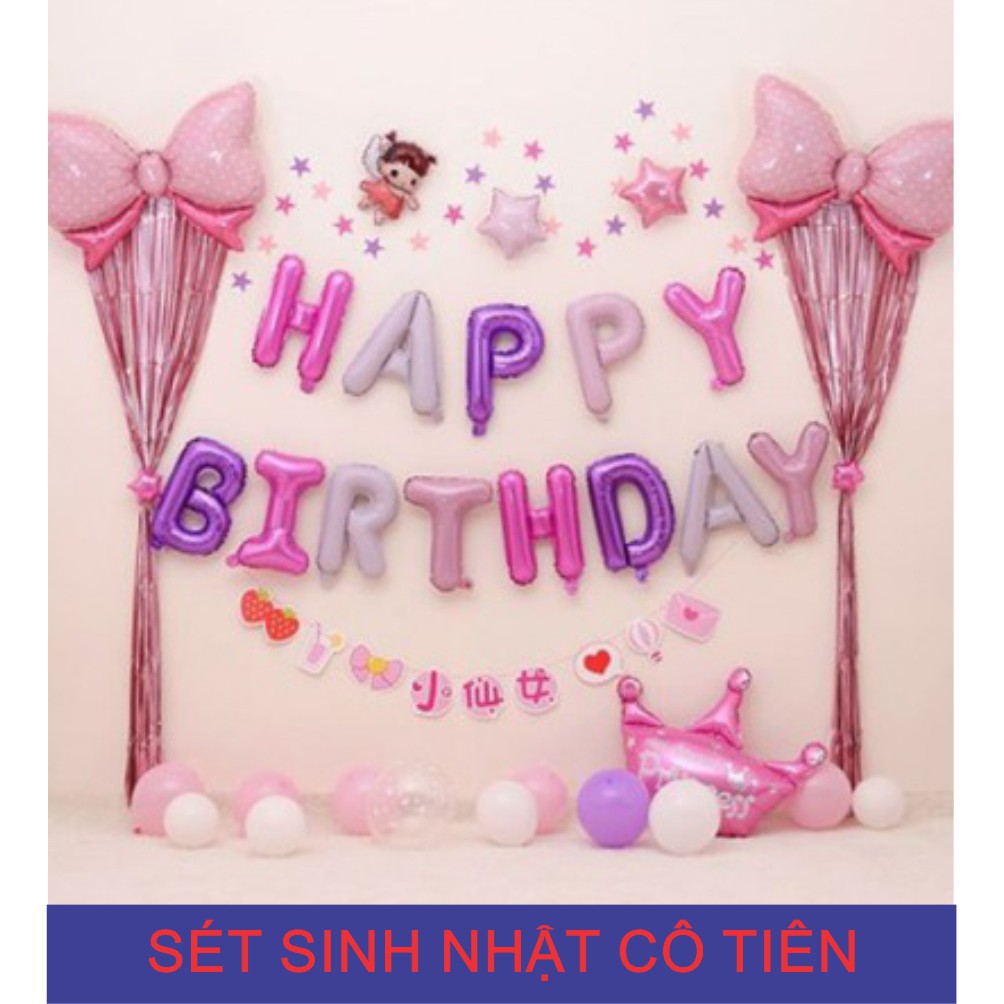 Sét trang trí sinh nhật cho bé nhiều mẫu - Tặng kèm bơm tay