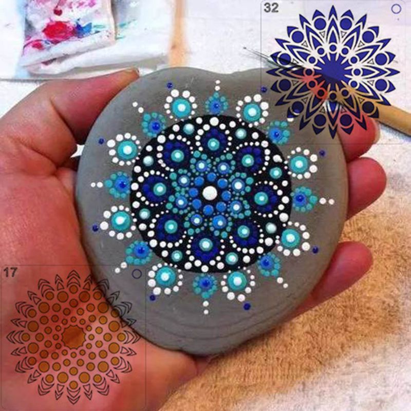 Set 48 Khuôn Cắt Họa Tiết Mandala Dùng Để Trang Trí Album Thủ Công