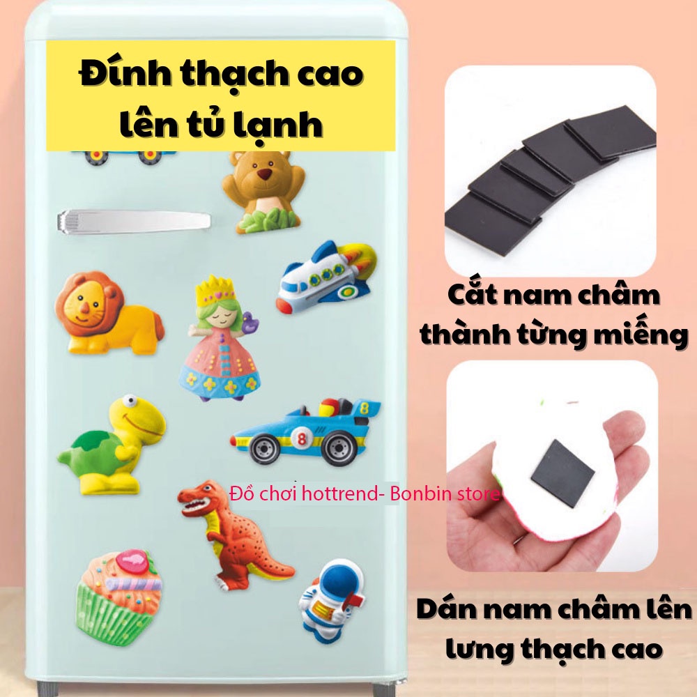 Bộ Đồ Chơi Tô Tượng Thạch Cao Tự Làm DIY Kèm Sẵn Màu Nước Cọ Vẽ Nhiều Chủ Đề - gói thạch cao siêu nhiều 300gr -mẫu mới