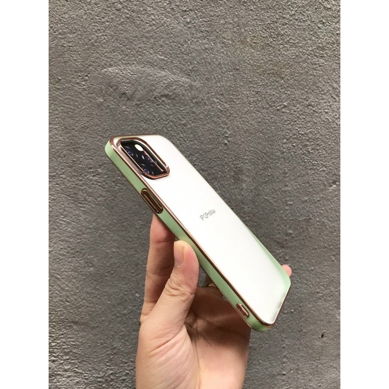 Ốp lưng KST dẻo trong viền màu cho các mã iphone từ 7 plus đến 12 pro max