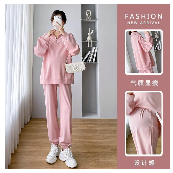 Bộ đồ bầu và sau sinh NỈ DA CÁ CAO CẤP có khe vén cho con bú ti dễ dàng tiện lợi