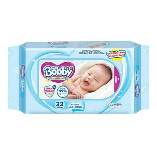[HB Gift] Khăn ướt Bobby không mùi 32 miếng