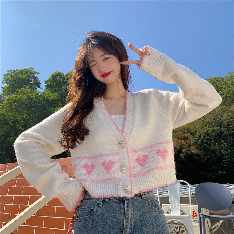 Áo Khoác Cardigan Dệt Kim Thiết Kế Mới Đáng Yêu Thời Trang Dành Cho Nữ