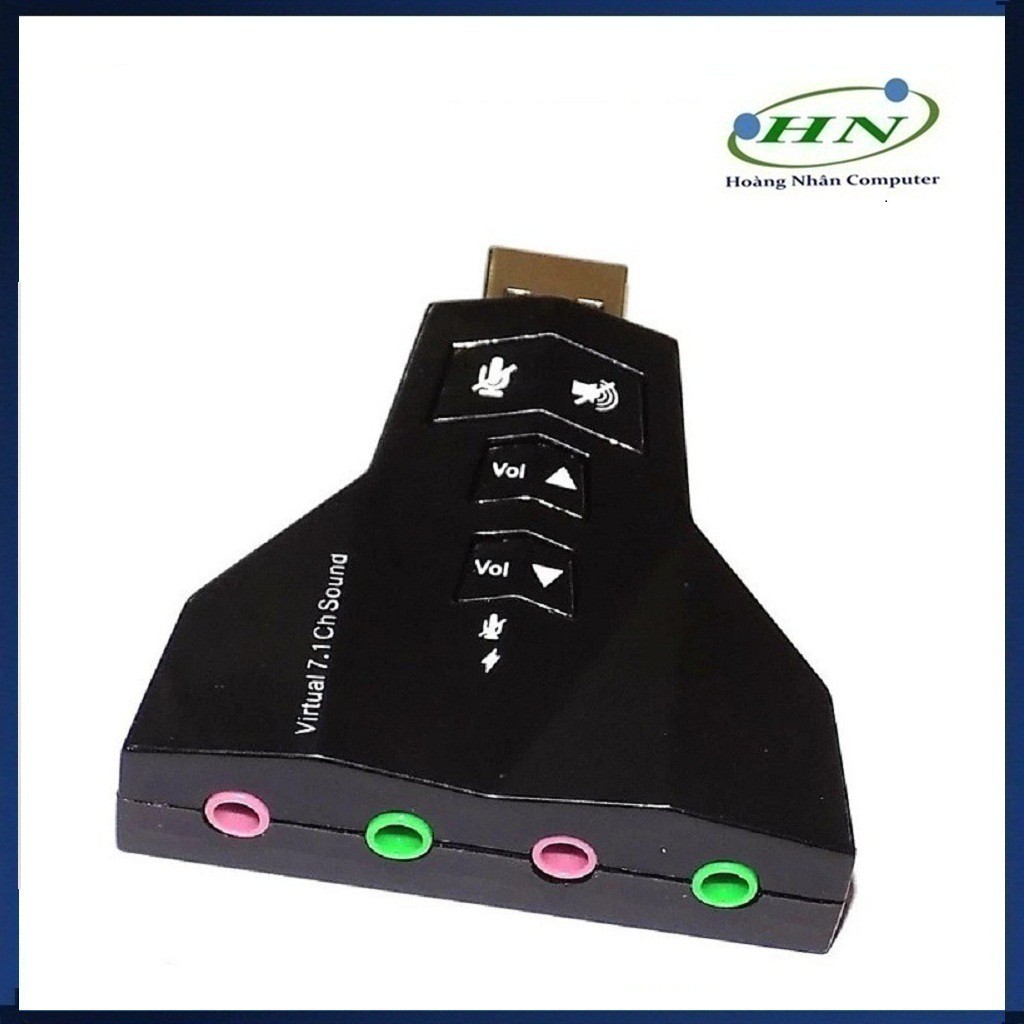 Cáp USB to Sound 3D Virtual 7.1 Phi thuyền 4 cổng (Đen) | BigBuy360 - bigbuy360.vn