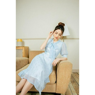 Váy HT cổ nơ xòe rủ CCHAT