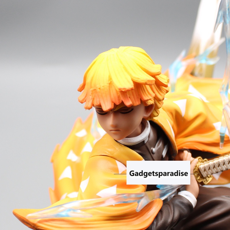 Mô Hình Nhân Vật Agatsuma Zenitsu Trong Kimetsu No Yaiba Kích Thước 31CM Có Đèn Led
