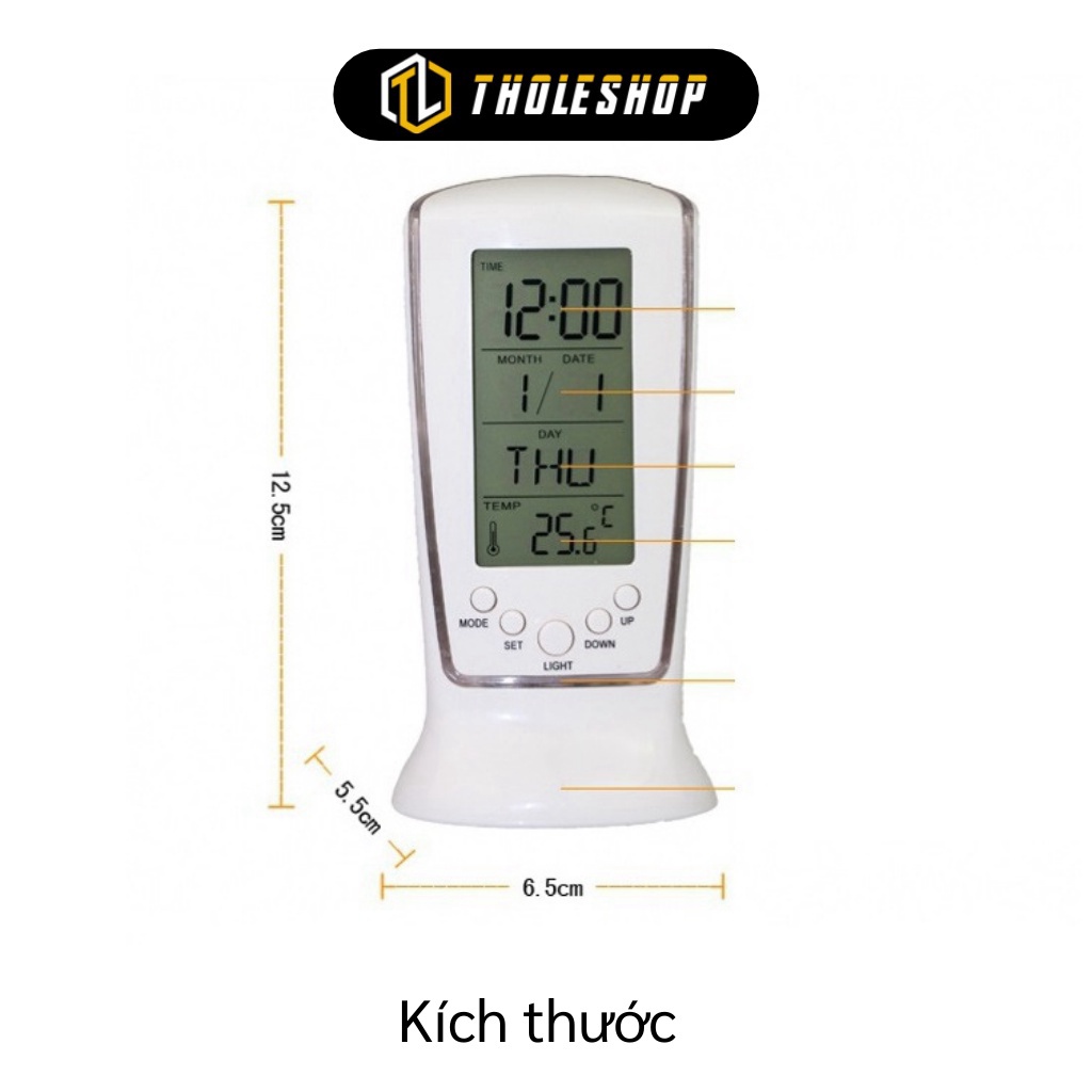 Đồng Hồ Báo Thức Điện Tử Đèn LedGIGAHOME Tích Hợp Chức Năng Lịch Và Nhiệt Kế Có Nhạc 4939