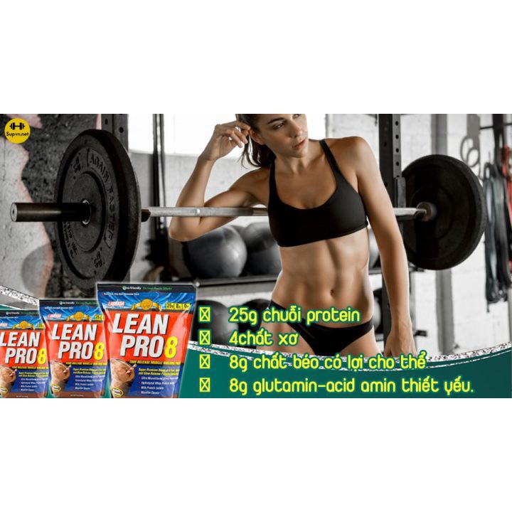 Lean Pro 8 Labrada 5lbs - Sữa nuôi dưỡng cơ trải dài với Protein Casein Lean Pro8